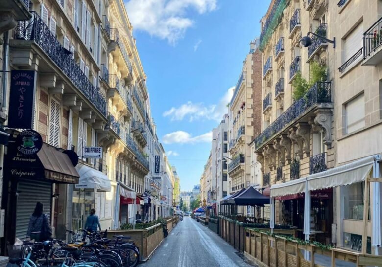 Rue du Montparnasse in Paris  Crêpes galore!
